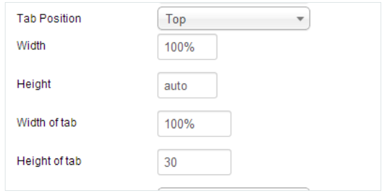 JA tab confugurable size